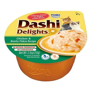 Inaba DASHI papildbarība kaķiem - ķemmīšgliemežu un vistas gaļas garšas buljons70g