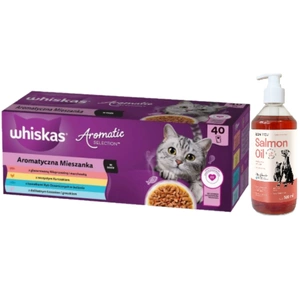 WHISKAS Aromātiskais maisījums pieaugušajiem 40 x 85 g - mitrā kaķu barība