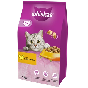 WHISKAS Adult 1,4 kg - sausa pilnvērtīga barība pieaugušiem kaķiem, ar gardu vistas gaļu