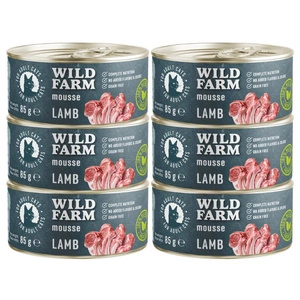 WILD FARM Mousse Lamb 85g - putas kaķiem bez graudiem