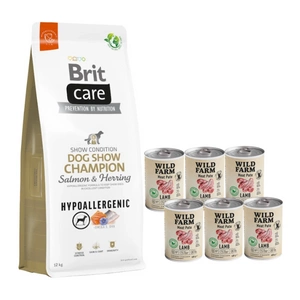 BRIT CARE Dog Hypoallergenic Izstāžu čempions laši un siļķes 12kg