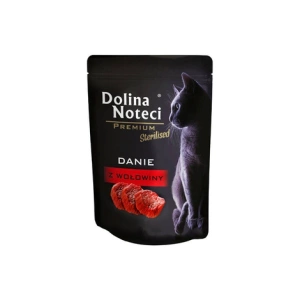 Dolina Noteci Premium sterilizētiem kaķiem ar liellopu gaļu 85g