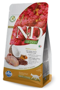Farmina N&amp;D Quinoa feline SKIN &amp; COAT QUAIL 300g