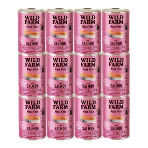 WILD FARM Pastēte ar lasi 400g - bezglutēna barība kaķiem