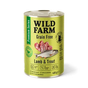 WILD FARM Premium Grain Free Lamb and Trout 400g - barība kaķiem bez graudiem