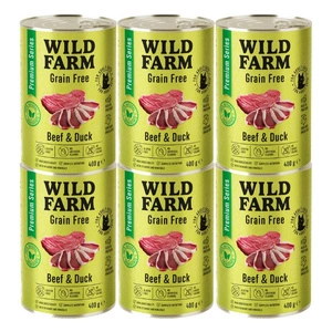 WILD FARM Premium Grain Free Beef and Duck 400g - barība kaķiem bez graudiem