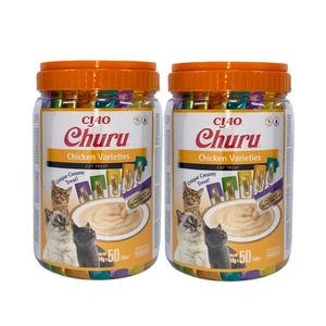 INABA Churu Diēta kaķiem - maisījums ar vistas gaļu 50x14g