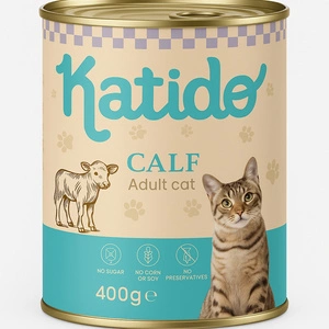 Katido Wet Cat Food Teļa gaļas barība 400g