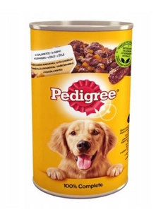 PEDIGREE Adult konservu kārba 1200g - mitrā pilnvērtīga barība pieaugušiem suņiem, ar vistas gaļu želejā