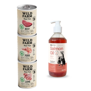 Wild Farm pastēte liellopu gaļa 400g bezglutēna barība suņiem