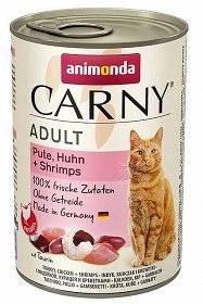 ANIMONDA Cat Carny Adult garša: liellopa, tītara un garneļu 400g x12