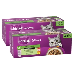 WHISKAS TASTY MIX kaķu barība Chef's choice in sauce 40 x 85 g