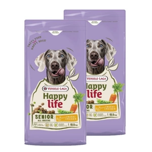 VERSELE-LAGA Happy Senior ar vistas gaļu 12,5kg - barība suņiem vecākiem ar vistas gaļu
