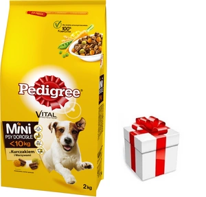 PEDIGREE Adult 2kg (mazās šķirnes) - sausā barība suņiem ar vistas gaļu un dārzeņiem