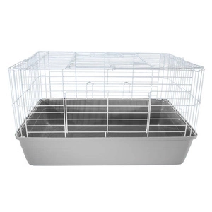 Būris grauzējiem un trušiem, 68,8x44,3x40,3 cm , balts/pelēks