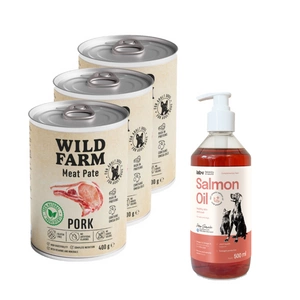 Wild Farm pastētes cūkgaļas 400g bezglutēna barība suņiem