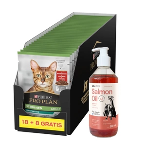 Purina Pro Plan Sterilizēts ar liellopu gaļu kaķiem 26x85g (18+8 FREE)
