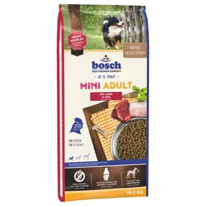 Bosch Adult Mini Lamb &amp; Rice, jēra gaļa un rīsi (jauna recepte) 15kg