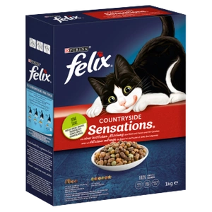 Felix Countryside Sensations ar liellopu gaļas un vistas gaļas maisījumu un dārzeņiem 1kg