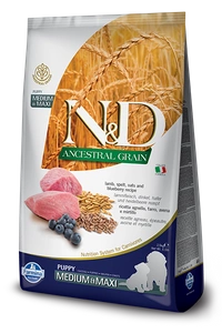 Farmina N&amp;D Ancestral Grain LAMB &amp; BLUEBERRY PUPPY MEDIUM &amp; MAXI 12 kg