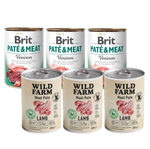 Wild Farm pastētes jēra gaļa 400g bez glutēna suņu barība