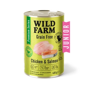 WILD FARM Premium Grain Free Chicken and Salmon Junior 400g - kaķēnu barība bez graudiem