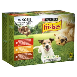 PURINA Friskies suņu barība mērcē 12x85g