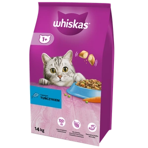 WHISKAS Adult 14kg - sausā kaķu barība ar tunci un dārzeņiem