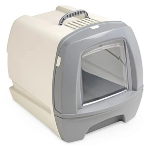 UNIQ PETS 80' slēdzama kaķu pakaišu kaste pelēka 50x40x42 cm