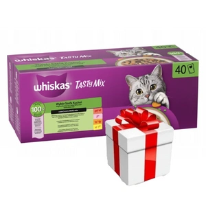 WHISKAS TASTY MIX kaķu barība Chef's choice in sauce 40 x 85 g