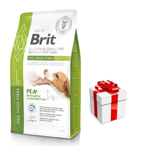 BRIT GF Veterinary Diets Dog Veg Fibre 2kg + STIGMENA SUŅIEM