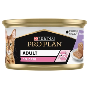 PRO PLAN Adult Delicate Mitrā kaķu barība putas ar tītaru 85g