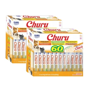 INABA Churu Variety kaķiem - jaukta garša ar vistas gaļu 60x14g