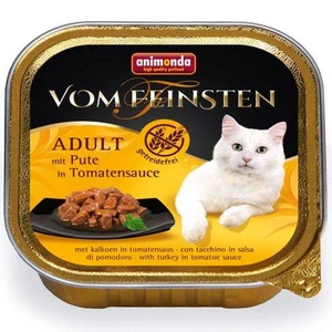 ANIMONDA Cat Vom Feinsten pieaugušajiem NoGrain tītars tomātu mērcē 100g