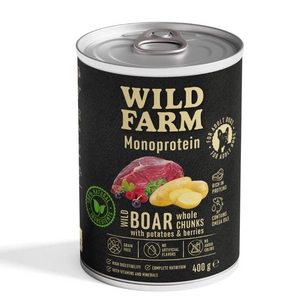 Wild Farm Monoprotein Wild Boar 400g hipoalerģiska barība suņiem