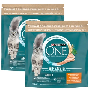 Purina One Cat Pieaugušo kaķu barība ar vistas gaļu 2x1,5kg