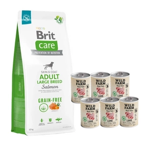 BRIT CARE Dog Bez graudaugu produkti pieaugušajiem lielo šķirņu suņiem, laši 12kg