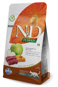 Farmina N&amp;D Pumpkin feline VENISON, PUMPKINU UN ĀBOLU RECEPTS 5kg