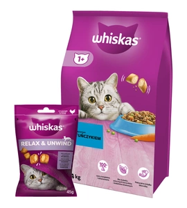 WHISKAS Adult 14kg - sausā kaķu barība ar tunci un dārzeņiem