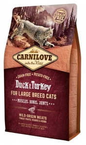 CARNILOVE Cat Duck & Turkey Lielu šķirņu kaķiem 2kg