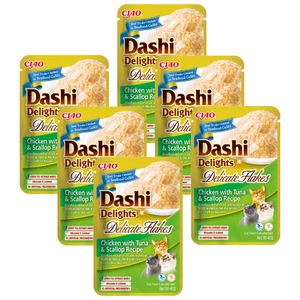 INABA Dashi Delights Delicate Flakes Vistas gaļa ar tunci un ķemmīšgliemenēm 40g