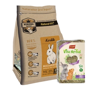 KORONA NATURY Natural-Vit barība trušiem 750g