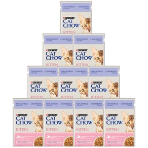 CAT CHOW Kaķēns ar jēra gaļu un cukini mērcē 85g