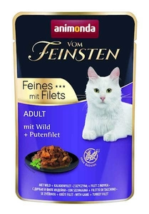 ANIMONDA Cat Vom Feinsten Adult brieža gaļa + tītara fileja 85g paciņa