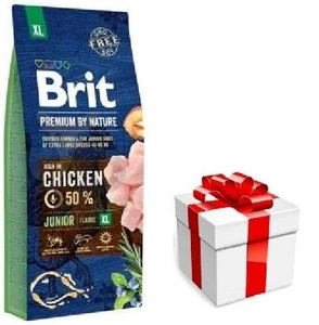 BRIT Premium By Nature Junior XL 15kg + barība suņiem