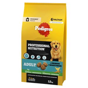 PEDIGREE® Junior Professional Nutrition 12 kg ar mājputnu gaļu un dārzeņiem - sausā pilnvērtīgā barība lielo un vidējo šķirņu kucēniem