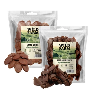 WILD FARM Pīļu mezgli 500g suņu našķi