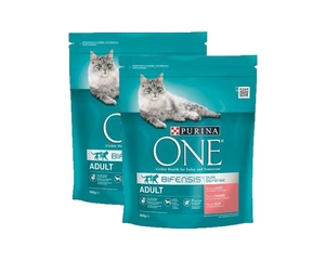 Purina One Cat barība pieaugušajiem ar lašiem 2x800g