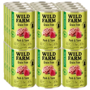 WILD FARM Premium Grain Free Pork and Tuna 400g - barība kaķiem bez graudiem