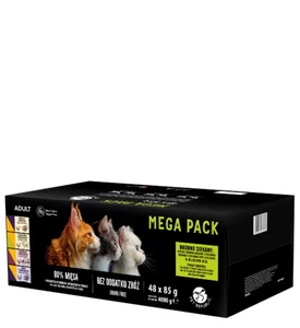 PetRepublic mitrā kaķu barība smalkā mērcē MIX gaļas garšas gabaliņi 48x85g